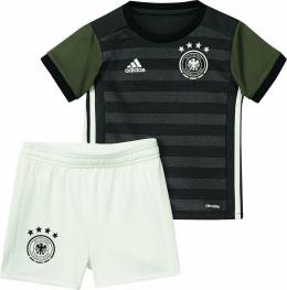 adidas DFB Away Baby Kit Auswärtsset (74, dark grey heather/off white/base green s15)