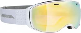 Alpina Estetica QVMM Skibrille (711 white, Scheibe: QUATTROVARIOFLEX MIRROR lightgold (S2-S3))