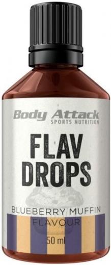 Body Attack Flav Drops 50ml - Blueberry - MHD 30.06.2024