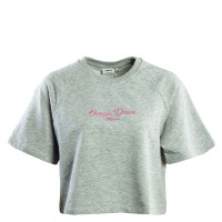 Damen T-Shirt - Area O-Neck Print - Light Grey