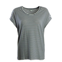Damen T-Shirt - Moster Stripe - Cloud / Navy