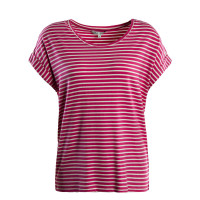 Damen T-Shirt - Moster Stripe - Gin Fizz / Pink
