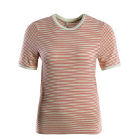 Damen T-Shirt - Tine O-Neck Top Striped - White / Red