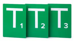 Handball Team-Time-Out Tafel (T1, T2, T3) - grün