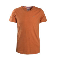 Herren T-Shirt - Slim Jaspe C Neck - Citrus Orange