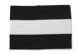 Kapitänsbinde Senior - Farbe: Schwarz-Weiß