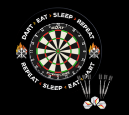 McDart Dartboard-Set - Dart Eat Sleep Repeat