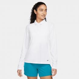Nike Dri-FIT Victory Long-Sleeve Golf-Polo Damen | white-black L