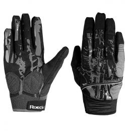 ROECKL Minaya schwarz-grau Langfingerhandschuhe, für Herren, Größe 8, Handschuhe