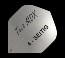 10 Satz Bedruckte Metallic Flights 4-Seitig - Wunschtext - MDX Standard