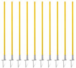 10er Set - Slalomstangen mit Knickgelenk (1,20 m)
