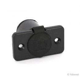 12 Volt Einbausteckdose eckig mit Deckel