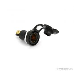 12 Volt Einbausteckdose klein mit Deckel