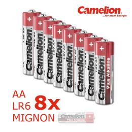 8x Batterie Mignon AA LR6 1,5V PLUS Alkaline - Leistung auf Dauer -...