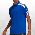 adidas Squadra 21 Polo Shirt blau/weiss Größe S