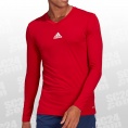 adidas Team Base Longsleeve Tee rot/weiss Größe M