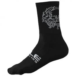 ALÉ Skull Q-Skin Radsocken, für Herren, Größe L, Rennradsocken, MTB Bekleidung
