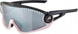 Alpina 5W1NG CM+ Sportbrille (321 light rose/black, Ceramic Mirror, Scheibe: black mirror (S3))