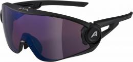 Alpina 5W1NG Q+VM Sportbrille (531 black matt, Quattroflex+Varioflex, Scheibe: blue mirror (S3))