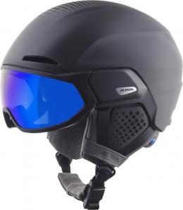 Alpina Alto Q-Lite Visier Skihelm (51-55 cm, 31 charcoal/rose matt)