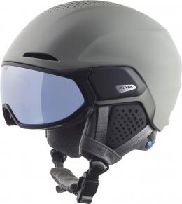 Alpina Alto Q-Lite Visier Skihelm (51-55 cm, 32 moon/grey matt)