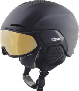 Alpina Alto Q-Lite Visier Skihelm (51-55 cm, 33 black matt (gold))