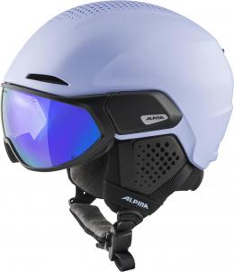 Alpina Alto Q-Lite Visier Skihelm (51-55 cm, 55 lilac/black matt)