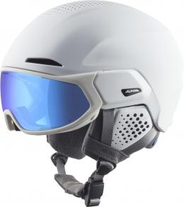 Alpina Alto Q-Lite Visier Skihelm (55-59 cm, 11 white matt (blue))