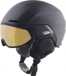 Alpina Alto Q-Lite Visier Skihelm (55-59 cm, 33 black matt (gold))