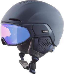 Alpina Alto QV Visier Skihelm (51-55 cm, 80 ink matt (S2-3))