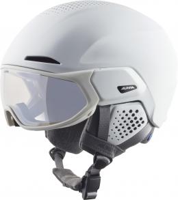 Alpina Alto Varioflex Visier Skihelm (55-59 cm, 10 white matt)