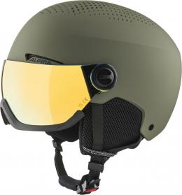 Alpina Arber Visier Skihelm (54-58 cm, 60 olive matt)