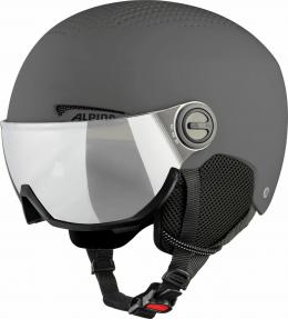 Alpina Arber Visier Skihelm (58-61 cm, 31 grey matt)