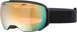 Alpina Big Horn Rahmenlose Skibrille QHM (834 black matt, Scheibe: QUATTROFLEX MIRROR spherical gold (S2))