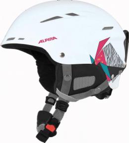 Alpina BIOM Skihelm (50-54 cm, 11 weiß/pink matt)