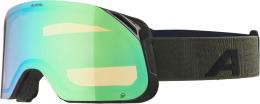 Alpina Blackcomb Quattroflex Skibrille (832 black/olive matt, Scheibe: Quattroflex green (S2))
