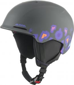 Alpina Brix Jr. Kinder Skihelm (48-52 cm, 36 midnight/grey leo matt)