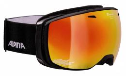 Alpina Estetica Q-Lite Skibrille (831 black matt, Scheibe: MIRROR red (S2))