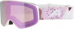 Alpina Fernie Kinderskibrille (814 white/rose matt, Scheibe: mirror rose (S2))