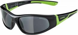 Alpina Flexxy Junior Sonnenbrille (431 black/green Ceramic, Scheibe: black (S3))