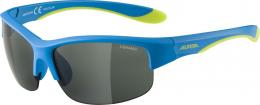Alpina Flexxy Youth Kinder Sportbrille (480 blue matt/lime, Scheibe: black (S3))