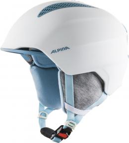 Alpina Grand Kinder Skihelm (51-54 cm, 80 white/skyblue)