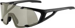 Alpina Hawkeye Q-Lite Sportbrille (031 black matt, Scheibe: silver mirror (S3))