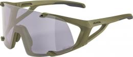 Alpina Hawkeye Q-Lite Varioflex Sportbrille (171 olive matt, Scheibe: Q-Lite/Varioflex purple (S1-3))