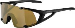 Alpina Hawkeye small Q-Lite Sportbrille (031 black matt, Scheibe: Q-Lite, bronce mirror (S3))