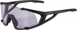 Alpina Hawkeye small Q-Lite-Varioflex Sportbrille (131 black matt, Scheibe: Q-Lite/Varioflex purple (S1-3))