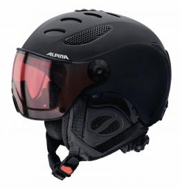 Alpina Jump JV Quattro/Varioflex HM Skihelm (52-54 cm, 30 schwarz matt)