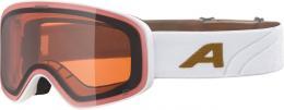 Alpina Ladis Q Skibrille (011 white/gold matt, Scheibe: QUATTROFLEX (S2))