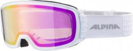Alpina Nakiska HM Skibille (811 white, Scheibe: Q-Lite pink (S1))