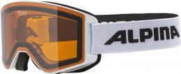 Alpina Narkoja DH Skibrille (111 white, Scheibe: DOUBLEFLEX (S2))